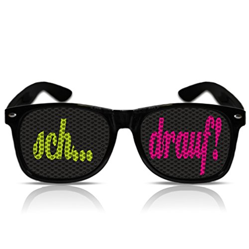 Sch... drauf Malle Partyzubehör Sonnenbrille mit Motiv Partybrillen Promotionbrillen beklebte Sonnenbrille Atzenbrille Fasching Karneval Pornobrille Fliegerbrille Mallebrille Mallorca Partybrille- sch... drauf! - duo