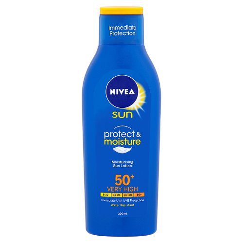 Nivea Sun Protect and Moisture Moisturising Sun Lotion Very High SPF 50+, 200ml