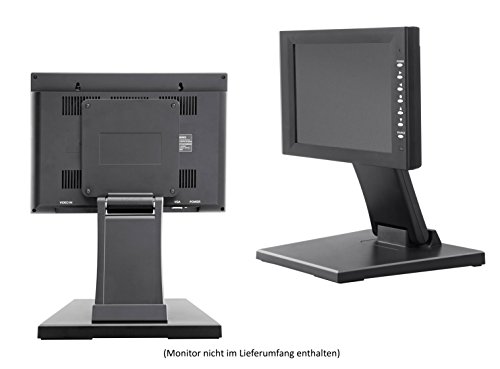 Standfeste Halterung für Touchscreens, POS und PC Monitore / 10“- 22“ Zoll / verstellbar / Metallplattengerüst / hohes Eigengewicht / VESA 100 & 75 / Tischhalterung / Display Ständer - 3
