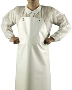 Jortmrd Wasserdichte PVC-Schürze Mit Ärmelschützern - Ölbeständige Arbeitsschürze 110x80cm