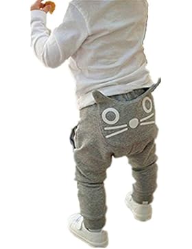 Unisex Babyhose - hibote Jungen Mädchen Casual Haremshose Jogginghose Kinderhose mit Elastischem Bauchumschlag