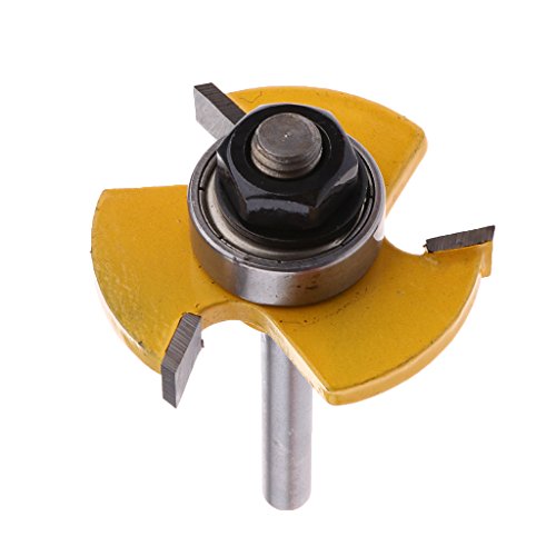 2ST Federnut Router Bit Satz Fräsersatz Oberfräser Schaft 3/4 Zoll Lager 1/4 Zoll - 6