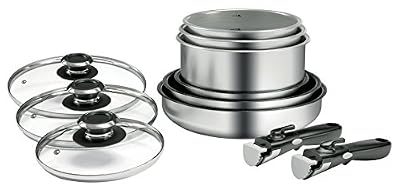 Backen 199911 - Set de Poeles et Casseroles - Inox - 11 Pièces - Tous Feux dont Induction