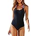 Produktbild Bademode CLOOM Damen Strandkleidung Sexy Badeanzüge Einteiliger Bademode Overall Strandmode Tankini Damen Unterwäsche Elegant Übergröße Badebekleidung Schwimmanzug (Schwarz, XL)