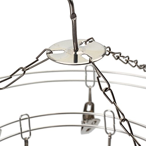 Merssavo 20 Clips Runde Edelstahl Wäscheständer Multifunktionale Socken Shorts Unterwäsche Kleiderbügel Hängend Regal - 5