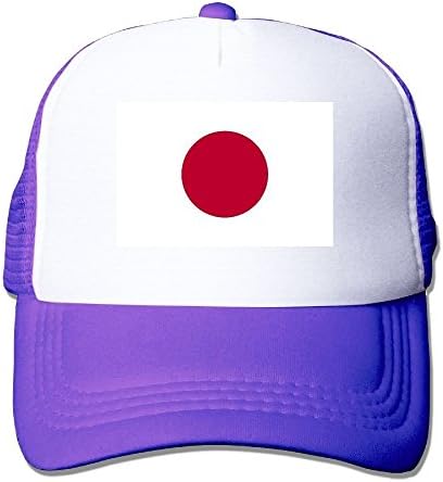 YUYUTZA Mesh Hat Baseball Caps Grid Hat Flag of Japan Adjustable Trucker Cap