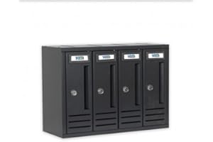 1000BRICO Cassetta Postale Condominiale 4 ante cm 42x18x30h - Modello Infinity
