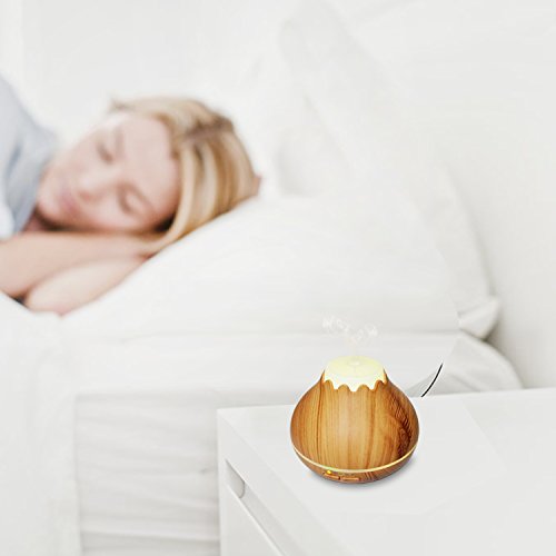 Aroma Diffuser, MaxTronic 150ML Ultraschall Öl Diffusor Holzmaserung Luftbefeuchter Duftzerstäuber Humidifier Aromatherapie Diffusor mit 7 Farben LED Licht und Abschaltautomatik für Babies Kinderzimmer Haus, Wohnzimmer, Schlafzimmer, Büro, Yoga, Spa, Raum - 6