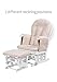 Kub Haywood Reclining Nursing Glider and Footstool (White)