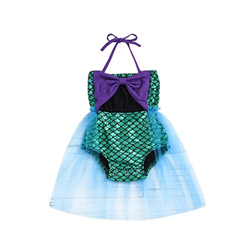 Preisvergleich Produktbild Oyedens (6-24M) Babyschlauchoberteil-Badeanzug-Rock Kleinkind-Baby-Mädchen-Bikini-Strand... Hosenträger-Strampler-Badeanzug-Kleid