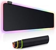 RiaTech RGB Gaming Mouse Pad, Large Extended Soft Led Mouse Pad with 14 Lighting Modes, Computer Keyboard Mous
