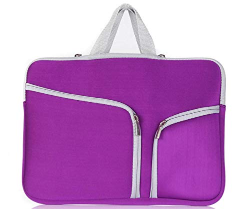 Purple Laptop sleeve 15 with Handle and Zipper Pocket for Ultraboook Zenbook Vivobook Chromebook Notebook (15-15.6inch, Purple)