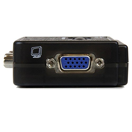 StarTech.com 2 Port USB KVM Switch Kit mit Audio und Kabeln – 2-fach USB VGA Desktop Umschalter inkl. Kabel - 4