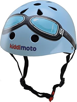 Kiddimoto - KMH 007/S - Vélo et Véhicule pour Enfant - Casque Blue Goggle - Small