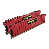 Corsair CMK16GX4M2A2400C16R Vengeance LPX 16GB(2 x 8GB) 2.0 Arbeitsspeicher (DDR4 2400 C16, 1,2V) rot