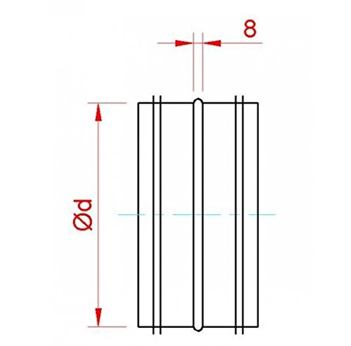Intelmann Nippel Ø 150 Rohrverbinder (80 100 125 150 160 200) - 3