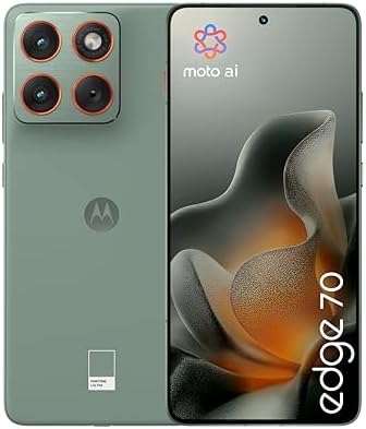 Motorola edge 70 con Moto AI (12/512GB, Tripla fotocamera da 50MP + flicker sensor, selfie 50MP, ultra sottile 5.99mm, 4800mAh Silicon-Carbon, Display 6.67" Super HD 120Hz, PANTONE Lily Pad
