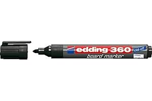 Edding 4-360001 Marker Suchościeralny, Czarny, 1,5-3 mm