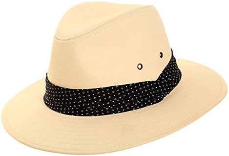 Fenside Country Clothing A1281 Mens Cotton Fedora (58cm, Light Natural)