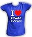 Produktbild Artdiktat T-Shirt I love Frozen Yogurt Damen, Größe XL, blau