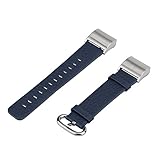 Y56 Classic Leder Armband mit Metallstecker für Fitbit Laden 2