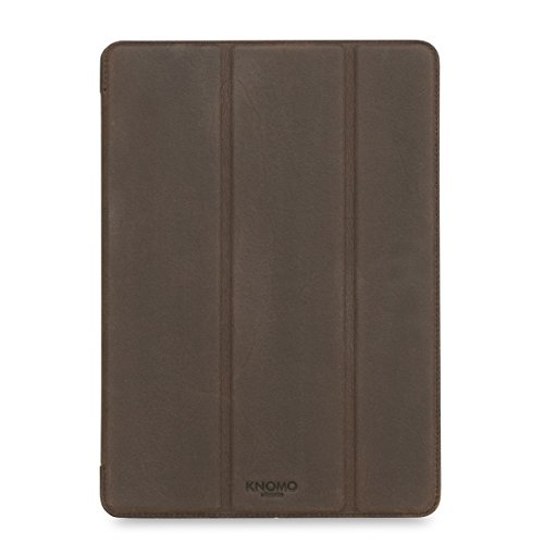 Knomo 14-503-BRN Trifolio Leder Tasche mit faltbarem Deckel für Apple iPad Pro 24,63 cm (9,7 Zoll) braun