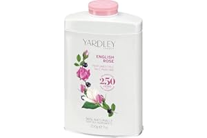 Vellomart Yardley London English Rose Perfumed Talc for Her 200g – Long-Lasting Fragrance, Softening Body Powder, Luxurious Skincare