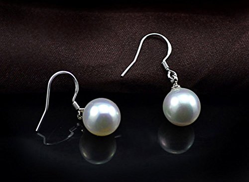 Hosaire Ohrringe Mode Weiss Perlen Anhänger Damen Ohrring für Geburtstag Valentinstag Geschenk Ohrhänger - 5