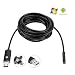 Produktbild H&L USB Endoscope, 8mm 2 in 1 wasserdichter Borescope Inspektionskamera mit 6 Led Snake Cable USB Adapter für Android Phone Tablet Device,2m