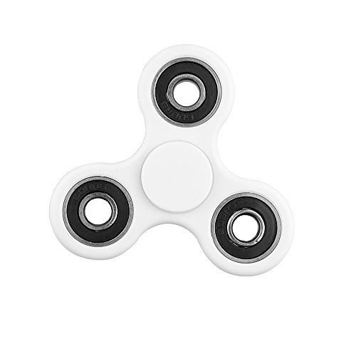 Tri Fidget Hand Finger Spinner, Konesky Tri-Spinner Fidget Toy, Hand Spinner with Caps, Last for 2mins, Stress Reducer for ADD, ADHD, Anxiety and Autism