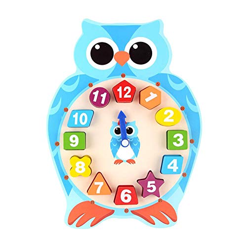 Preisvergleich Produktbild Kinder Holz Cartoon Tier Digitaluhr Lernspielzeug Gehirnspiel