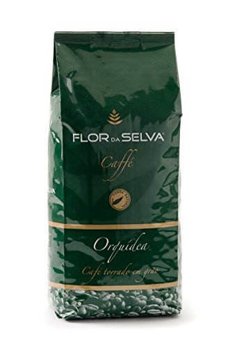 FLOR DA SELVA Caffé Orquidea ganze Bohne, 1 x 1kg, Gourmetkaffee aus Lissabon, traditionell mit Holz geröstet, ohne Konservierungsstoffe