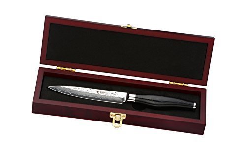 Wakoli Damastmesser (Allzweckmesser) japanischer Damaststahl VG-10, mit Holzverpackung, Wakoli Takko Serie