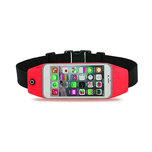 ARTUTE TY-002 Borsa Sportiva da Corsa Marsupio da Jogging Borsa da Ciclismo Impermeabile Portatile Borsa da Esterno con Cintura antifurto per Telefono -Rosso