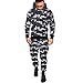 Produktbild Quaan Herren Winter Gedruckt Sweatshirt Oben Hose Sätze Sport Passen Trainingsanzug Persönlichkeit Beiläufig Outwear Oberteile T-Shirt Bluse Sweatshirt Stricken Jacke gemütlich Warm