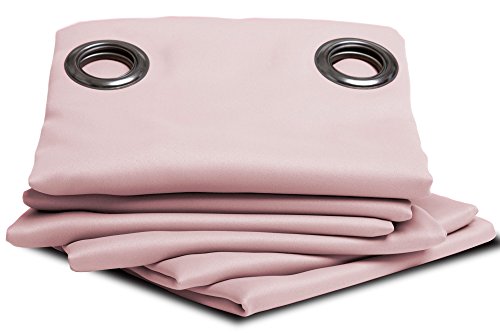 Moondream Vorhang Blickdicht Uni altrosa Ton Pink 260 x 145 cm
