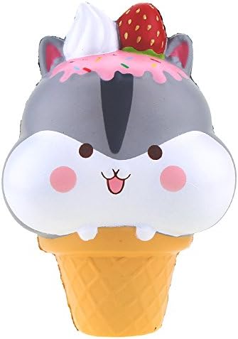 Yummibear Squishies Slow Rising Decoration Poli Hamster Squishy Stress Relief Toys 5.9" 1 Piece (Grey)