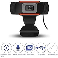 TECHNOVIEW Web Camera HD 5P Lens with Microphone, Webcam 1080P, Web Cameras for Computers, Laptop, Desktop PC USB Webcam for Laptop Streaming, Video Chatting, Video Calling, Conferencing Recording