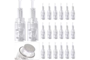 Editbar 20 agujas de repuesto para DermaPen, Nano Pin de repuesto para Derma Pen, cartuchos de repuesto para dispositivos eléctricos de microneedling
