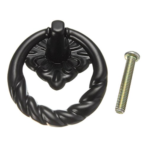 KING DO WAY 2 Stueck Moebelgriff Retro Antik Schublade Moebelknopf Schrankgriffe Kuechengriffe Dresser Schrank Kabinett Ring zieht Schublade Griff Knopf Schwarz Profil KING DO WAY 2 Stueck Moebelgriff Retro Antik Schublade Moebelknopf Schrankgriffe Kuechengriffe Dresser Schrank Kabinett Ring zieht Schublade Griff Knopf Schwarz Profil