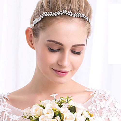 Preisvergleich Produktbild DEQIAODE Bridal Strass Haarband einfachen Olivenzweig Styling Haarschmuck