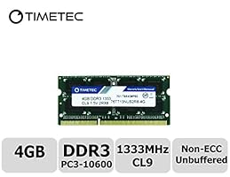 Timetec Hynix IC 4GB DDR3L 1600MHz PC3-12800 Unbuffered Non-ECC 1.35V CL11 1Rx8 Single Rank 204 Pin SODIMM Laptop / Notizbuch Arbeitsspeicher Module Upgrade(4GB)