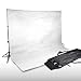 Produktbild Hintergrundsystem mit Hintergrundstoff in weiss Fotostudio 600x300cm höhenverstellbar mit Tragetasche