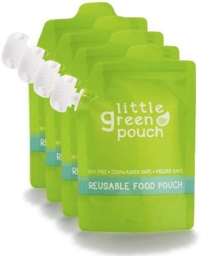Reusable Food Pouch - Large 7oz. Capacity 4-pack by Little Green Pouch