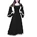 Produktbild Luckycat Frauen mittelalterlichen Kleider Renaissance Fit unregelmäßige Langarm Ärmel Cosplay Maxi Kleider Schwingenkleid Partykleider Cocktailkleid