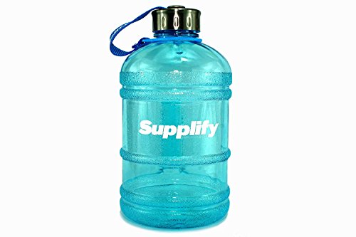 Tritan 1,89 Liter Water Jug XXL Trinkflasche von Supplify – Sport, Fitness Outdoor Wasser-Flasche, Ohne BPA – Große Auslaufsichere Gym Bottle aus Tritan Plastik – Matt oder Transparent Finish - 2