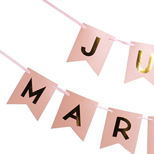 MagiDeal Schöne Wimpel Girlande “JUST MARRIED“ Bunting Wimpelkette Wimpeln für Party - 5