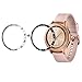 Produktbild Janly Für Samsung Galaxy Watch 42mm 2 stück Lünette Ring Klebstoff Abdeckung anti Scratch Edelstahl (Schwarz)