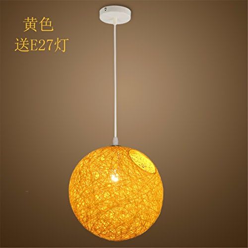 JhyQzyzqj Pendant Lights Chandeliers Ceiling Lights The Commission ball creative personality Restaurant and Bar Desk Terrace aisle light orbs sisal Zen Internet cafes 300MM,E LIGHTING FIXTURE