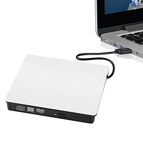 Grabadora de DVD externa, Yokkao&reg; Unidad Grabadora USB 3.0 Graba y Lee CD-ROM, DVD-ROM, CD-RW/ DVD-RW con Cable de Alimentaci&oacute;n USB Integrado para PC port&aacute;til o sobremesa Sony, Toshiba, Acer, Asus, HP, Dell, IBM, Macbook, Macbook Pro, Notebook, etc. Compa
